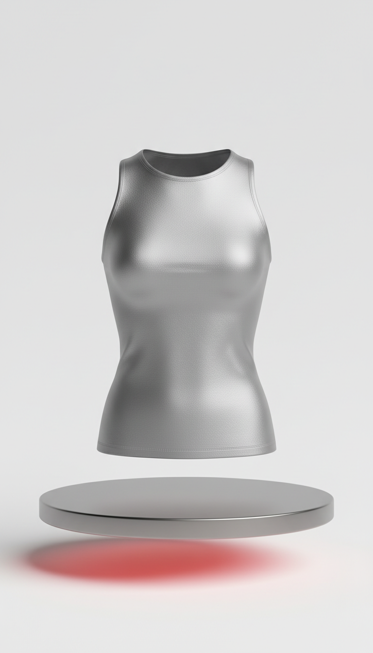 Débardeur compression argent acier femme
